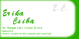 erika csiba business card
